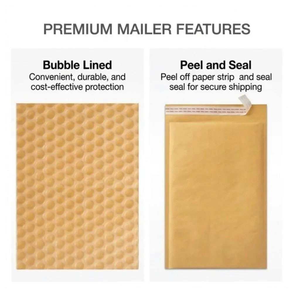 12-Pack Extra Large Kraft Bubble Mailers (#7)